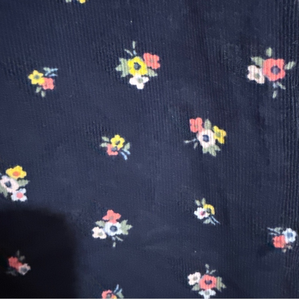 Beautiful Baby Gap Floral Navy Corduroy Jumper with Salmon Pink Top size 3T - Picture 4 of 6
